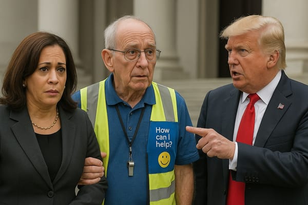 Trump Pulls Kamala Harris’s Secret Service Detail, Replaces With Walmart Greeter