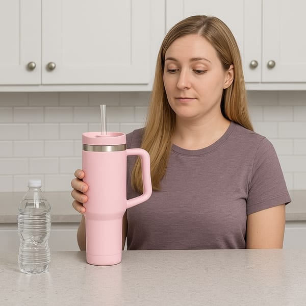 Woman Buys $80 Stanley Cup To Help Her Drink The Same Water She Ignored In A Free Plastic Bottle